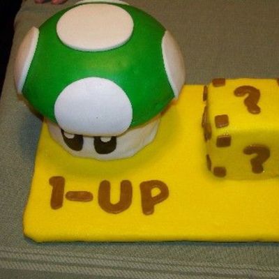 Mario 1-Up Mushroom Birthday Cake