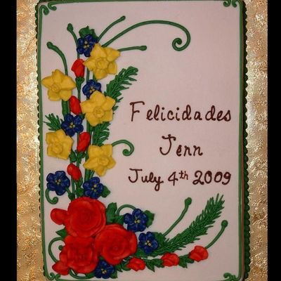 Floral Bridal Shower Cake
