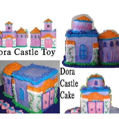 Dora Fairy Castle Cake 3D Buttercream