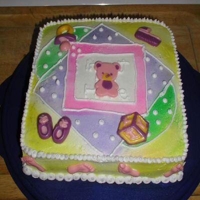 Square Pastel Scrapbooking Picture Page With Chocolate