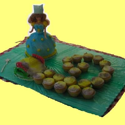 Glinda Yellow Brick Road 3D Cupcake Cake