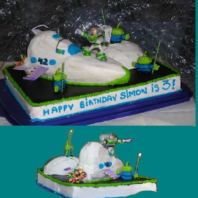 Buzz Lightyear With A 3D-42, Lgm's And Moon In Space