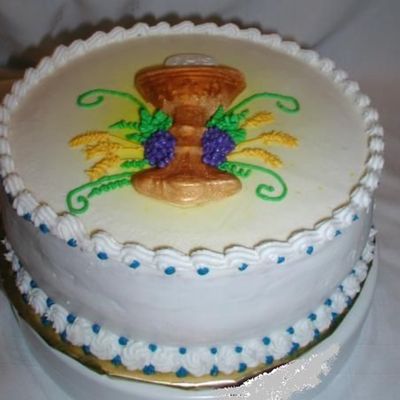 1St Communion Torte With Chocolate Chalice And Bc