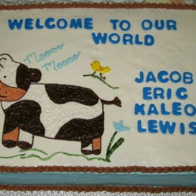Cow Design For Baby Boy Shower