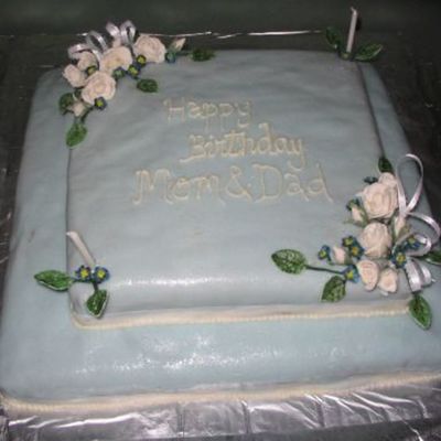 Blue Flowers Birthday
