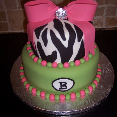 Zebra Stripe Birthday Cake