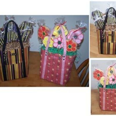 Cookie Bouquet In Purses For Baby Shower