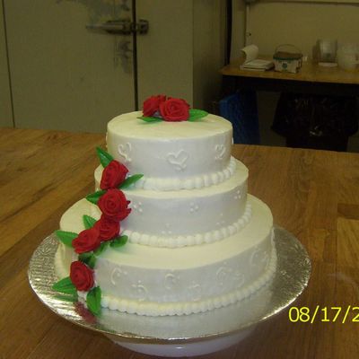 3-Tier Round Wedding Cake