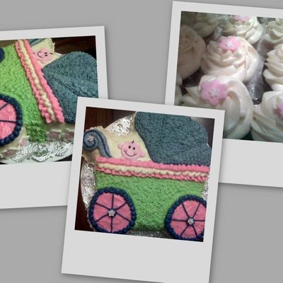 Shower Cake And Cupcakes For Coworker