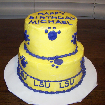 2 Tier Lsu Cake