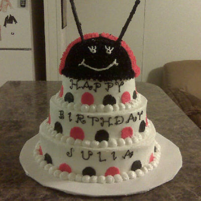 4 Tier Lady Bug Cake