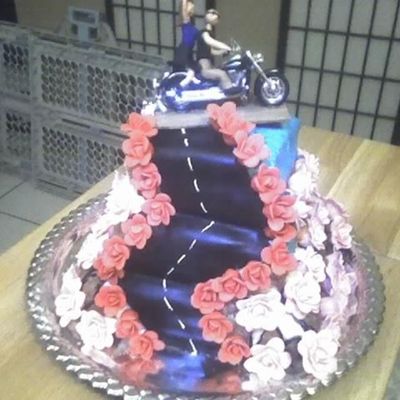 Motorcycle Wedding Cake