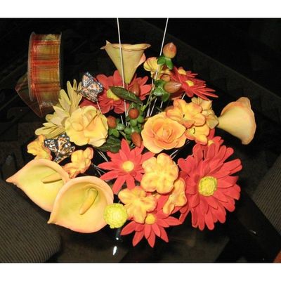 Daisy Clla Lilly Berries Roses Blosoms Yellow