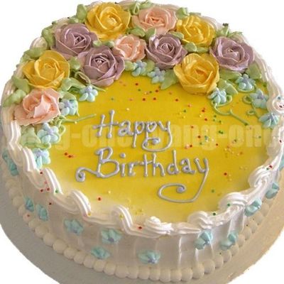 Buttercream Roses And Drop Flowers