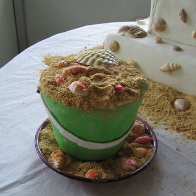 Sand Bucket Grooms Cake