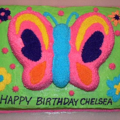 Bright Butterfly Summer Birthday Cake