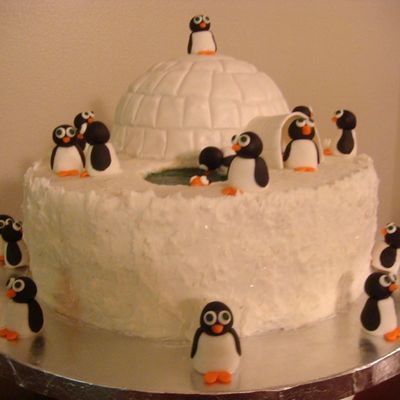 Penguin Birthday Cake