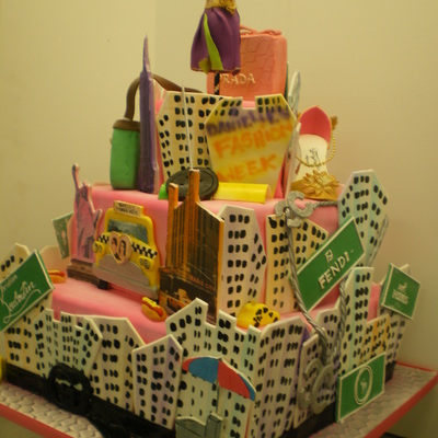 Fashion Week Bat Mitzvah Cake