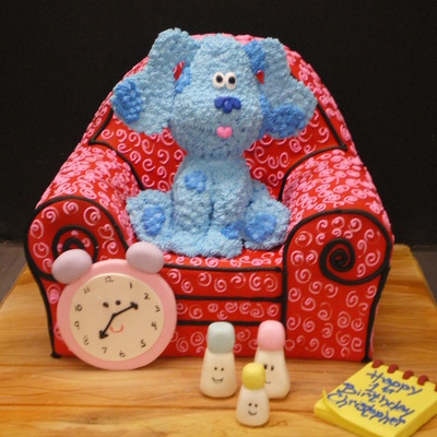 Blue In Big Red Chair