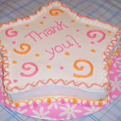 Pink And Orange Star Cake