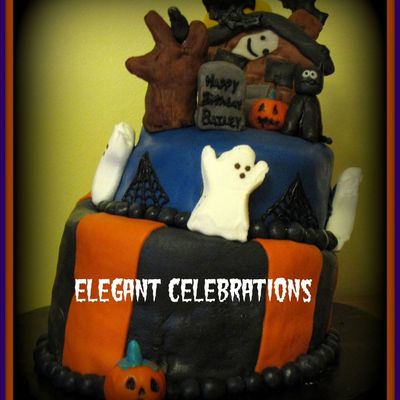 Halloween Topsy Turvy Birthday Cake