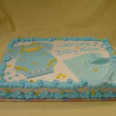 Baby Aiden Shower Cake