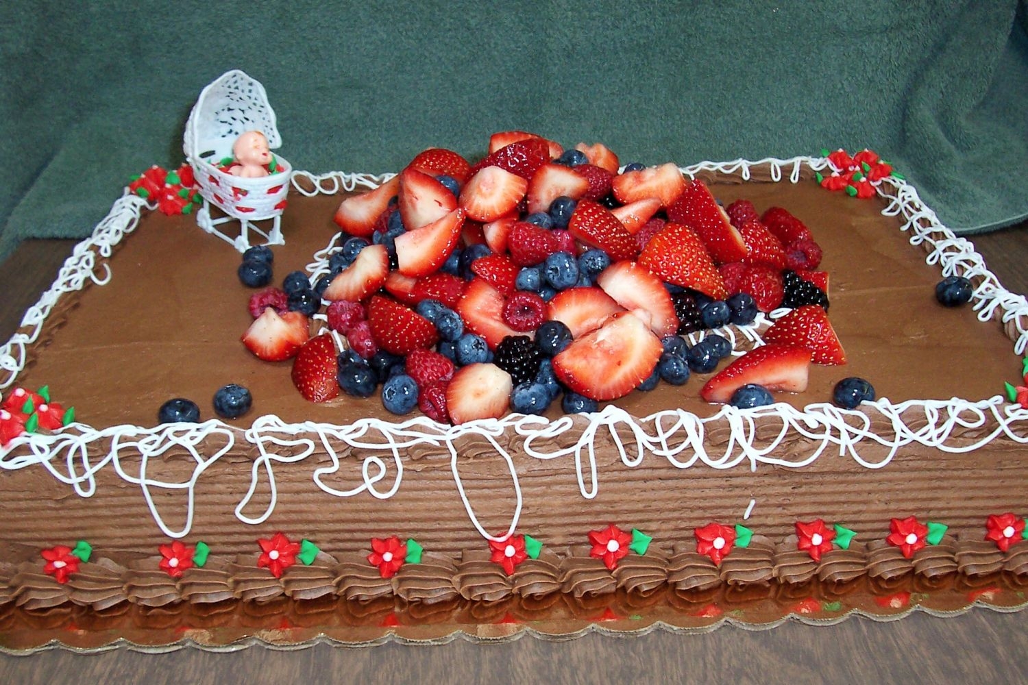 Chocolate Baby Shower Cake