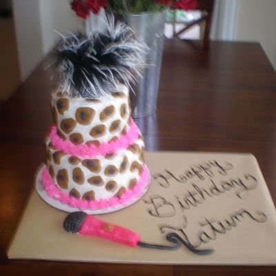 Leopard Cake For A "popstar" Birthday