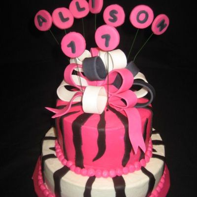 Hot Pink And Black Birthday