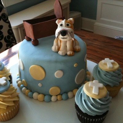 Twin's Christening Cupcake Tower