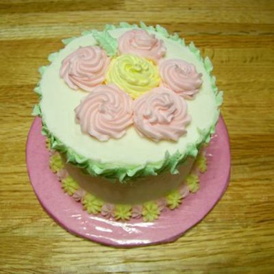 Pink Flower Smash Cake