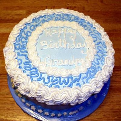 Blue On Blue Birthday Cake