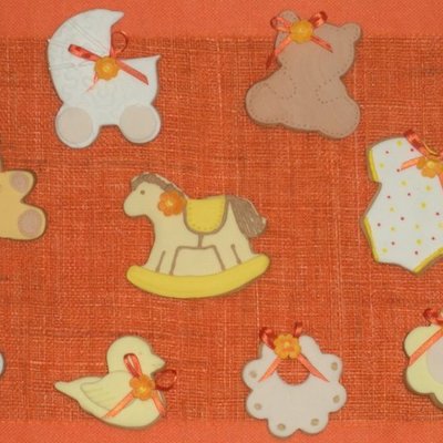 Galletones Decorados Como Recuerdo Por El Nacimiento De Mi Nieta