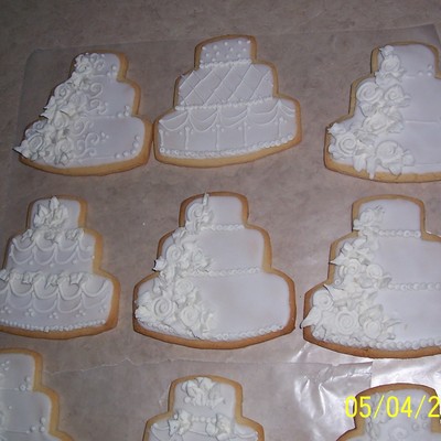 Wedding Cake Cookies...practice