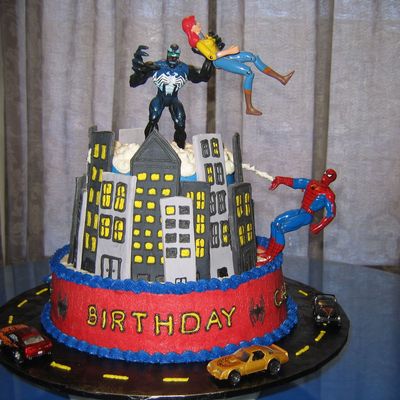 Spiderman Birthday Cake