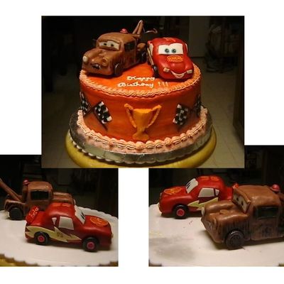 Cars Theme Cake