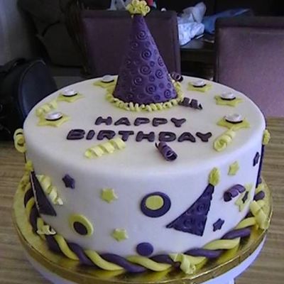 Party Hat Birthday Cake