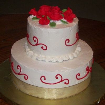 Red Roses And Scrolls