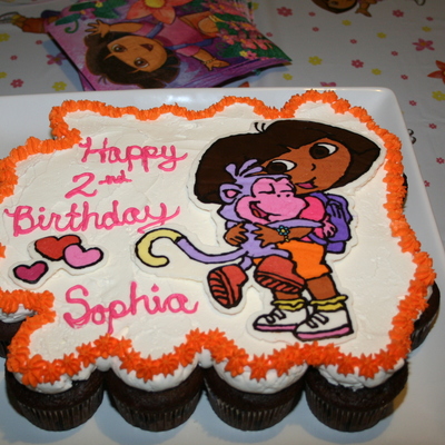 Dora The Explorer Cupcake Cake