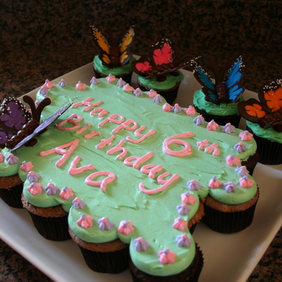 Butterfly Cupcake Cake
