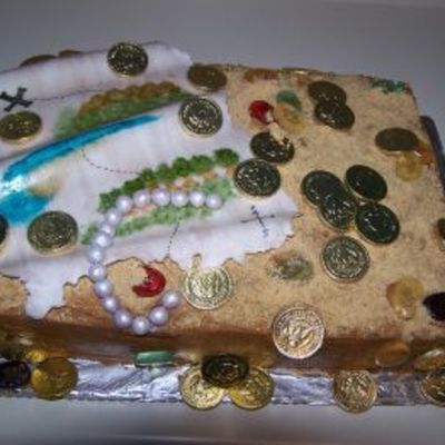 Treasure Map Birthday Cake