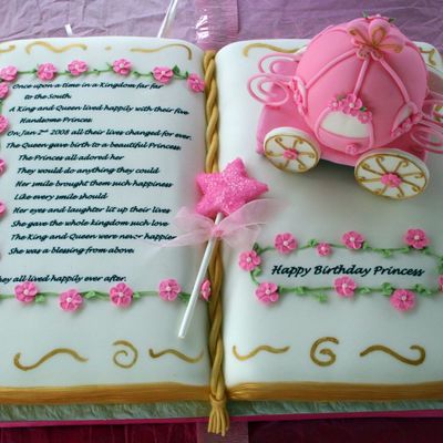 Princess Storybook Birthday Cake