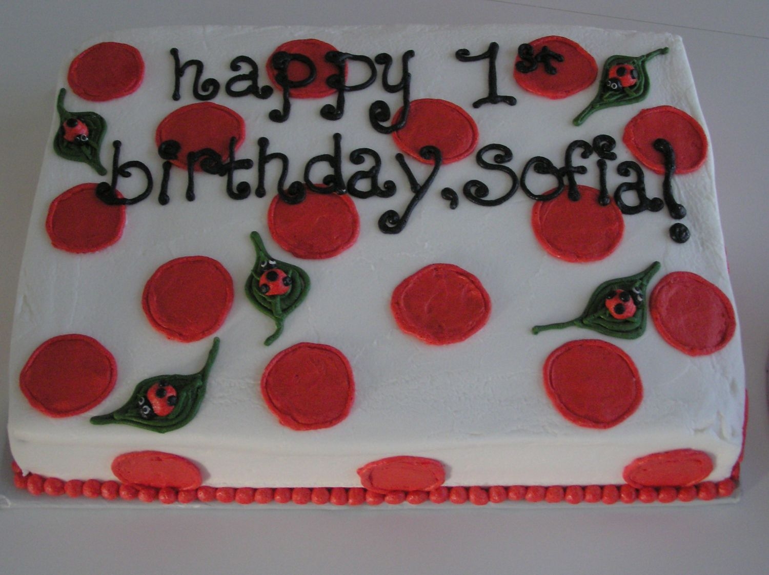 Ladybug Birthday Cake