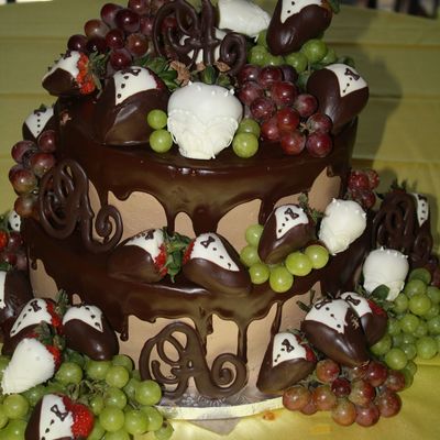 Chocolate Strawberries And Grapes