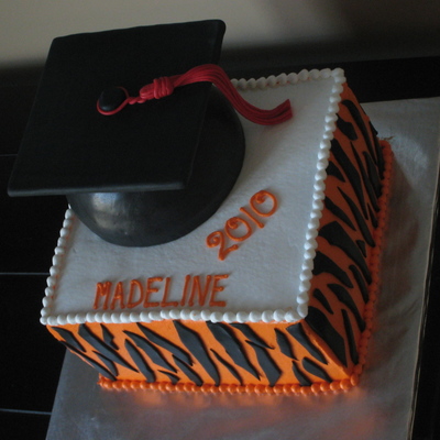 Tiger Graduation Cake