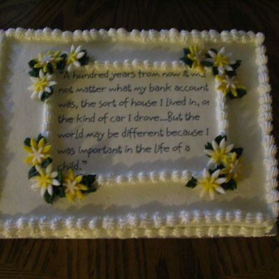 Principal Retirement Cake