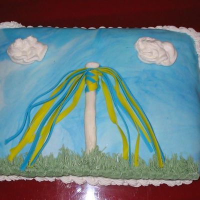 May Pole Cake For The Grade 1 Class