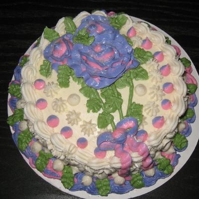 Two-Tone Rose Mini Wedding Cake