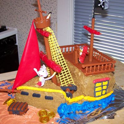 Dora Pirate Ship Cake