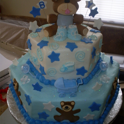 Teddy Bear Baby Shower Cake